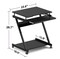Z-Type Laptop Desk Mobile Standing Laptop Cart Small Workstation with Keyboard Tray Workstand for Small Space, Black